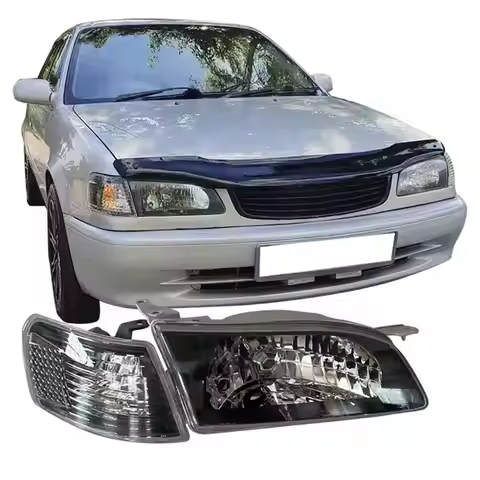 Pair Car Headlight for Toyota Corolla Ae110 1997-2000 811101E460 811101E450 81110-1E460 81150-1E330 
