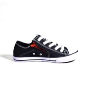 Sepatu Motix America Anak Sekolah SD SMP SMA Slim Low Hitam Putih Ukuran 37-43
