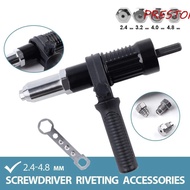 PRESTON Electric Rivet Tool, 1/4 Inch Hex Shaft Quick Connect Rivet Tool Adapter, Tool Kit High Effi