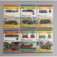1985 St. Vincent Grenadines — Bequia Locomotives 12 Stamps Set