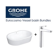 GROHE Eurocosmo Vessel Basin Bundles With Grohe Eurodisc Free Standing Mixer Tap