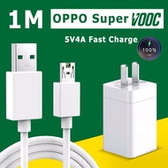 Ganve ชุดสายชาร์จ oppo SUPER VOOC แท้100% ชาร์จออปโป้ Micro USB สายชาร์จ+หัวชาร์จเร็ว 5V4A ชาร์จเร็ว