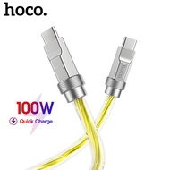 HOCO U113 USB Type-C to Type-C Cable 3A 100W Fast Charging Cord Silicone Charging Data Cable For Samsung  Phone Laptops Universal Data Cable 1M