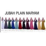 NURI JUBAH COLLECTION Jubah Plain Maryam (Jubah Plain/Dress Muslimah/Jubah Plus Size) XS-5XL