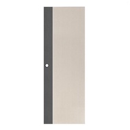 ECO-DOOR ประตูห้องน้ำ UPVC  PD1 70X200 ซม. สีครีมเทา ทูโทน เจาะลูกบิด