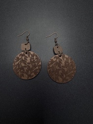 Vintage Geometric round Wooden Earrings Retro Style Atmosphere Fashion Jewelry Unbranded Mixed Mater