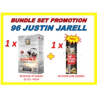 96 JUSTIN JARELL 4T FULLY SYNTHETIC WITH 96 CHAIN LUBE SET / PROMOTION BUNDLE SET / ENGINE OIL / BUN