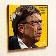 Bill Gates Poster POP ART canvas Quotes wall decals framed 0603