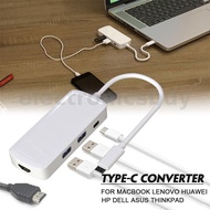 3 in 1 Type C To 4 Port  USB-C/M to HDMI/F+2*USB3.0A/F+PD 4K 1080P Type-C Multiport Hub Converter Adapter