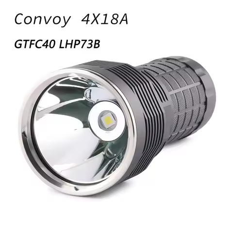 Convoy 4X18A Rechargeable LED Flashlight GT FC40 LHP531 High Power Torch Light 18650 Flashlight for 