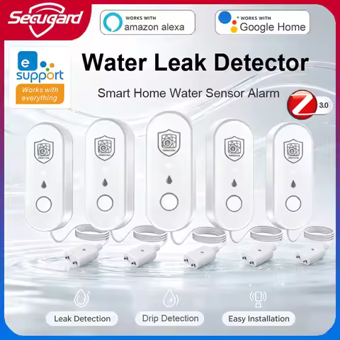 Zigbee Water Leakage Sensor eWeLink APP Flood Overflow Detector Kitchen Smart Home Security Alarm Wo