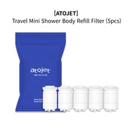 [ATOJET] Travel Mini Shower Body Refill Filter (5pcs) Portable  Clean Water  Easy Replacement  Made 