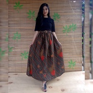 ROK BATIK SOGAN PANJANG WANITA JUMBO BAWAH LEBAR PAYUNG