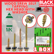 Black Hardware MK Screw Kayu Skru Kayu Skru Bumbung Atap Skru Zink Self Drilling Screw Self Tapping 