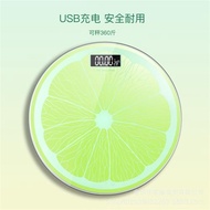 智能電子稱大號300MM檸檬體重秤家用人體健康稱體重計USB充電