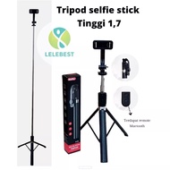 (PREMIUM) 170 cm Bluetooth Selfie Stick Tripod 170cm