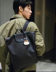 Longchamp Pliage Xtra M 經典牛皮革手提雙肩包背包