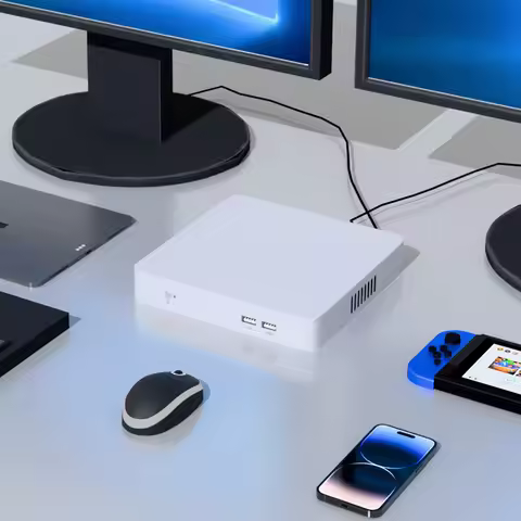 Mini PC Intel N100 Processor Office Household PC 16GB DDR4 512GB M.2 NVMe SSD 2.4G/5.0G WiFi Bluetoo