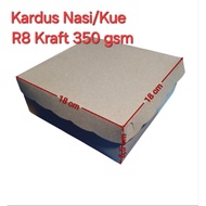 Rice Box 18 (R 8) plus mica 310 GSM / Brown Kraft Cardboard R8 310 Gsm / Cake Rice Cardboard Box R8 