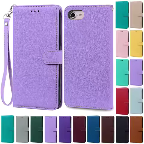 SE2 SE3 Luxury Leather Wallet Case For iPhone SE 2020 Case SE 2 Shockproof Silicon Flip Case for iPh