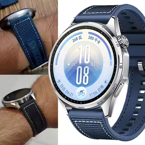 22mm Composite Silicone Strap for HUAWEI WATCH GT7 GT6 GT5 GT4 Pro 46mm Watch 5 4/3 Pro Band for Hua