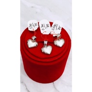 8k white gold love pendant 375/