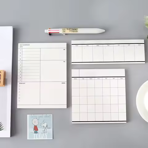 Kawai Single Optional Simple Business Schedule Planner Pad Tearable Note Book Monthly Plan Weekly Pl