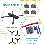 Rctosky MARK4 V2 7inch F745 V2 Flight Control 45/60A 4INI ESC rack drone FPV carbon fiber PV Racing 