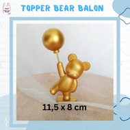 Topper Bear Baloon Beruang Hiasan Cake Kue Ultah Birthday Pesta Ulang