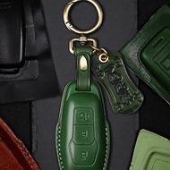 進口植鞣牛皮FORD MK Focus Kuga Mondeo汽車鑰匙包 福特車鑰匙套
