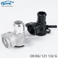 06J121132F Water Coolant Hose Outlet Connector Adapter Cooling Flange Fit for VW Beetle Golf Skoda A