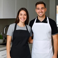 Chef Wear Apron Black Apron/ Full Body White/