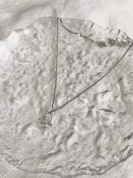 【VintageShop solo 日本直送中古包專賣店】Christian Dior   項鍊 銀色 Dior Logo vintage 古董 3irz2e