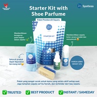 Pembersih Sepatu Shoe Cleaner Spotless Starter Kit + Parfume Sepatu Spotless