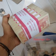 (GRESS/USED/ACAK/URUT) Uang kuno 1 gepok 100 lembar 100 rupiah perahu