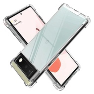 Case for Google Pixel 8 7 6 Pro Pixel 5 4A 4 3A 3 XL Clear Transparent Reinforced Corners TPU Shockproof Flexible Cover