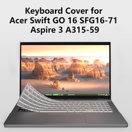 Silicon Laptop Keyboard Cover for Acer Swift GO 16 SFG16-71 Computer Keyboard Protective Film for As