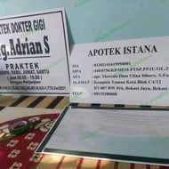 plang nama JALAN TOKO DOKTER APOTEKER akrilik 60 X 40 cm