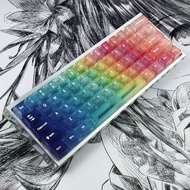 【Keycap Only】Rainbow Keycap Cherry Profile 130 Keys For Cherry MX Switch Mechanical Keyboard RK61/An