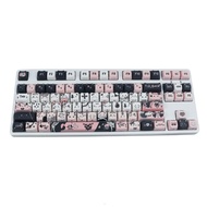 Quality 132key PBT Keycaps Featuring Charm Cats Designs Keycaps for 61 87 96 98 104 108 Mechanical K
