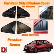 Rear Side Window Cover 2 Pcs Perodua Bezza Window Cover 3D Carbon Rear Side Mirror Protector