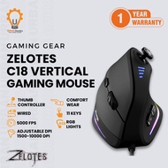 Zelotes C18 Ergonomic Vertical Joystick Gaming Mouse 10000 DPI 11 Button Programmable Ergonomic