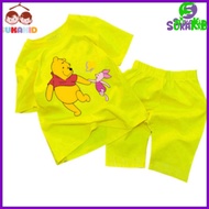 Baby outfit in the shape of a yellow bear, pink-footed rabbit and a horse for a girl from 6kg to 30k
