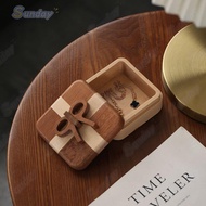 Free Shipping Shipping Shipping Shipping🐴Black Walnut Storage Box Solid Wood Portable Jewelry Box Ex