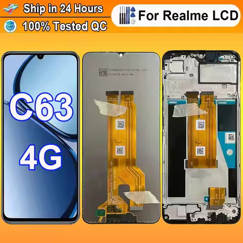 6.75'' screen for Oppo Realme C63 4G Lcd Display with frame,Touch Screen Digitizer Assembly Replacem