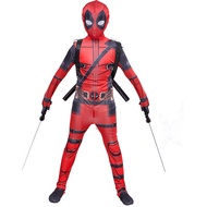 Hot sale►Pakaian Kanak-kanak Deadpool Bodysuit Pesta Karnival Halloween Cosplay Kostum Pakaian Mewah Superhero Lelaki