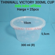 Thinwall food container 300ml 300ml salad cup/ 300ml pudding cup/ Plastic bowl/ Clear bowl/