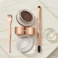 O.TWO.O 2-in-1 Eyebrow Cream & Brow Wax Set with Brush, 3 Shades, Long-wear Waterproof O.TWO.O 2-in-