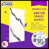 Granite Tile Cove 60X120 Venice Bianco Putih Corak Abu / Granit Kw1