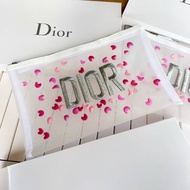 Dior Embroidery Mesh Bag Cosmetic